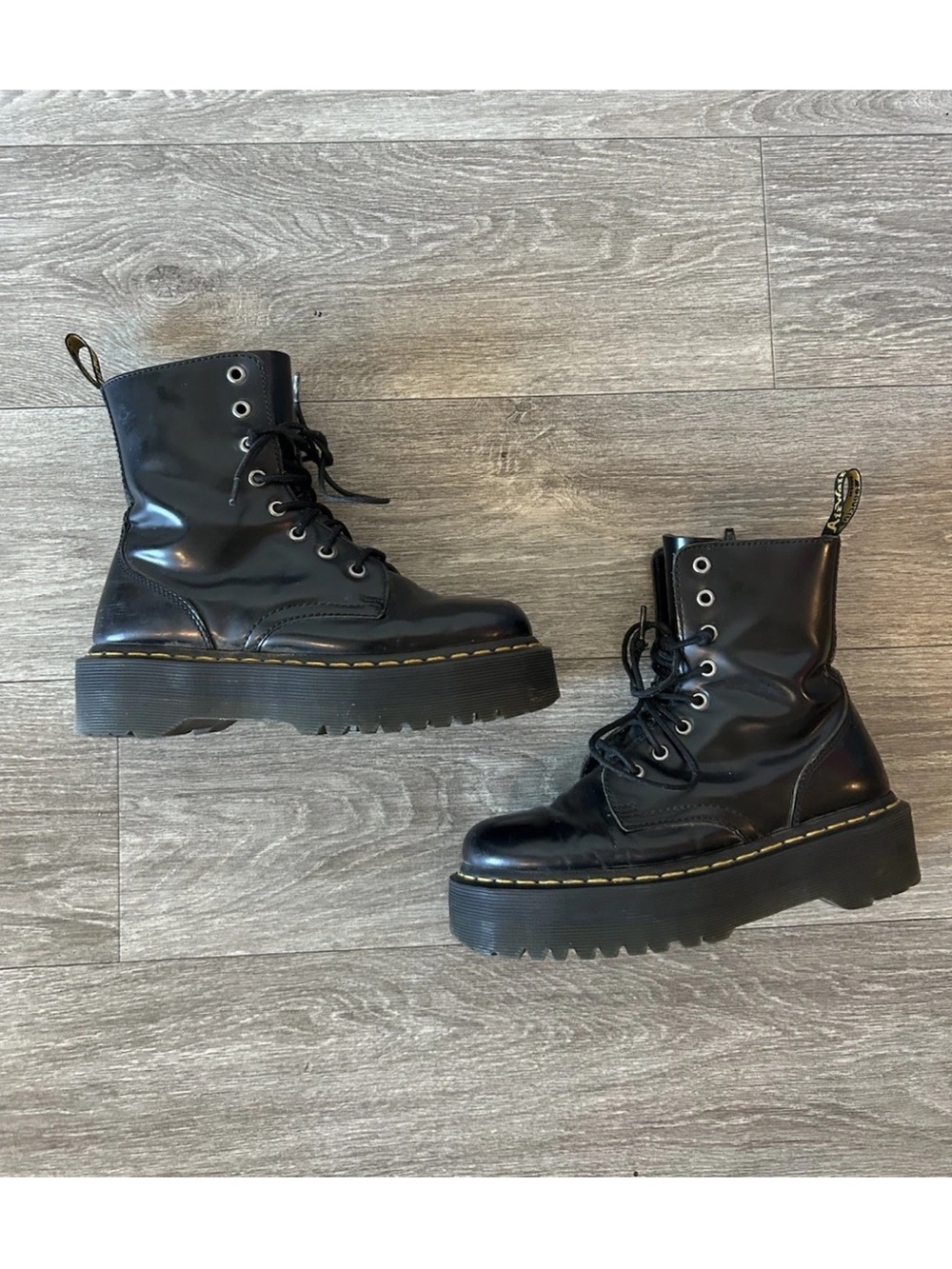 Dr. Martens Jadon Platform Smooth Black Leather Women's Boot US 6 M / EUR 37